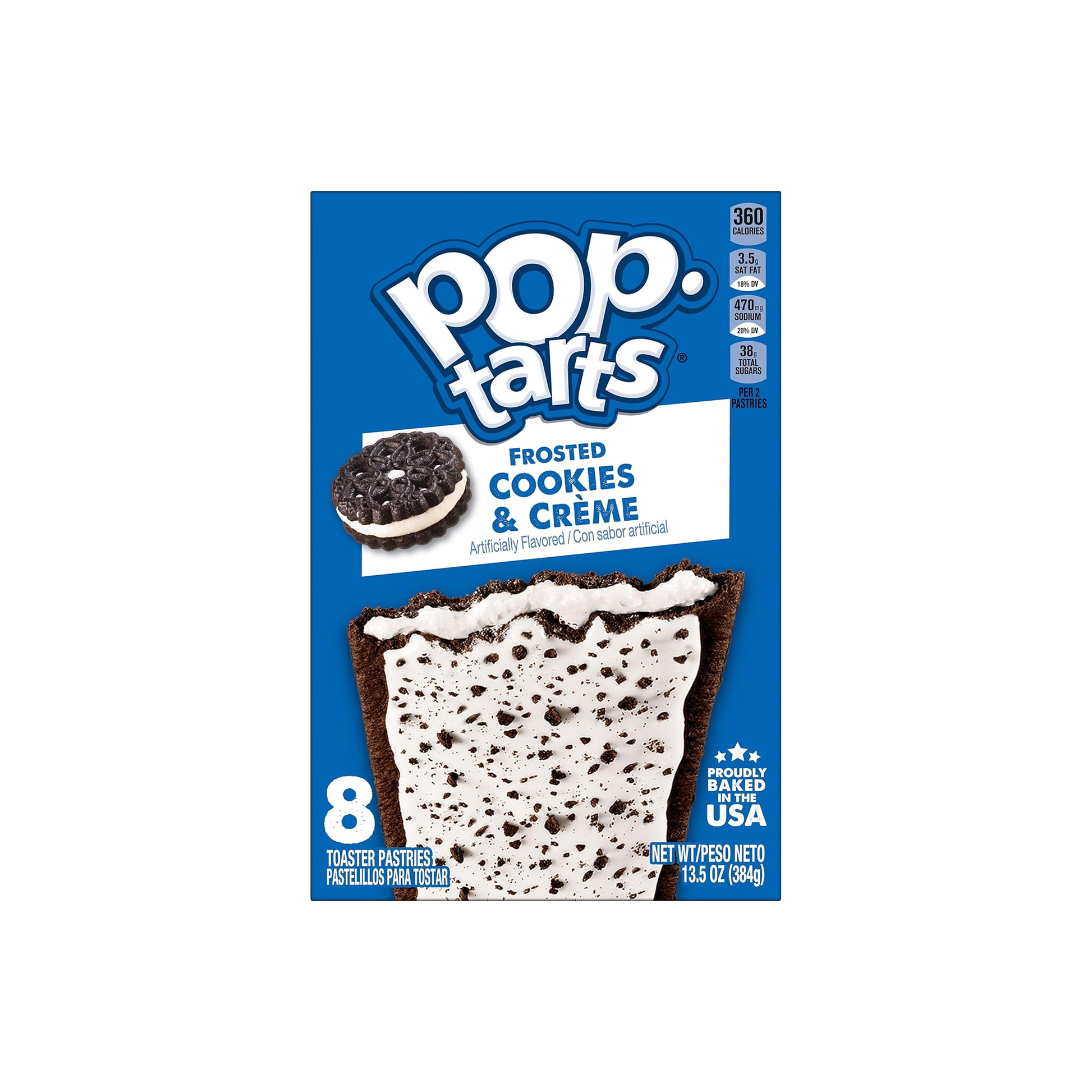 Kelloggs Pop Tarts Frosted Cookies & Creme, 8ct 13.5 oz