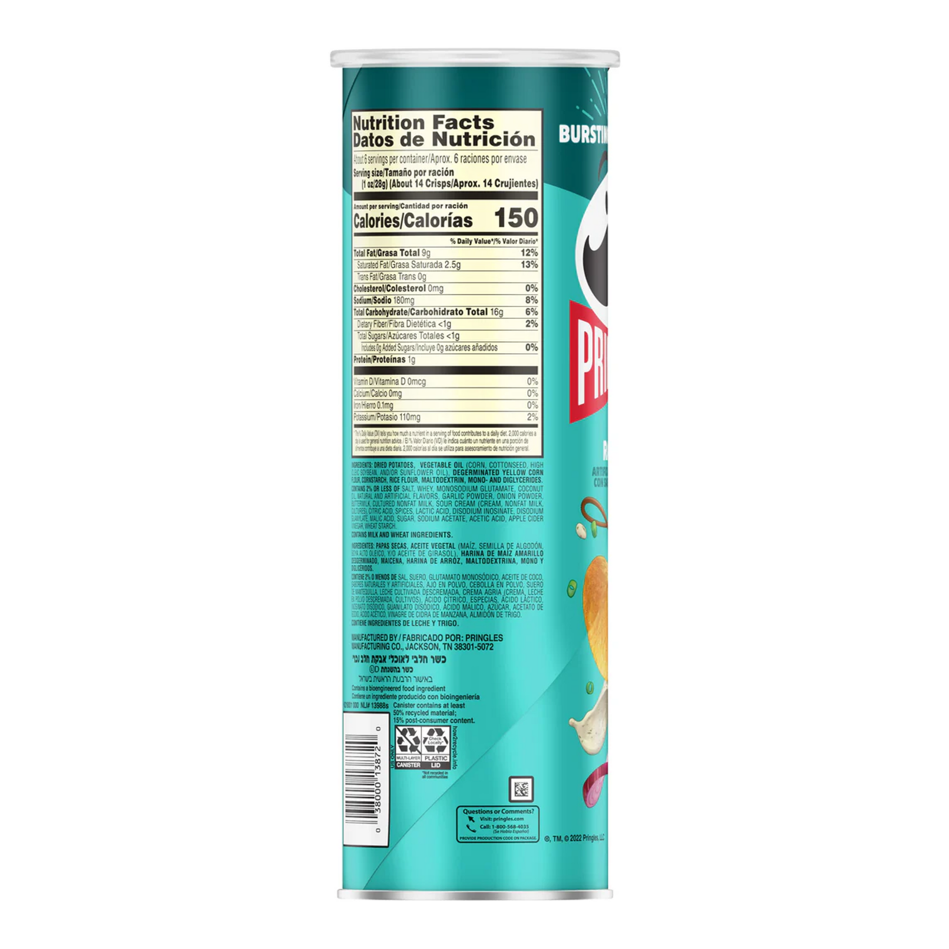 Pringles Ranch 5.5 oz