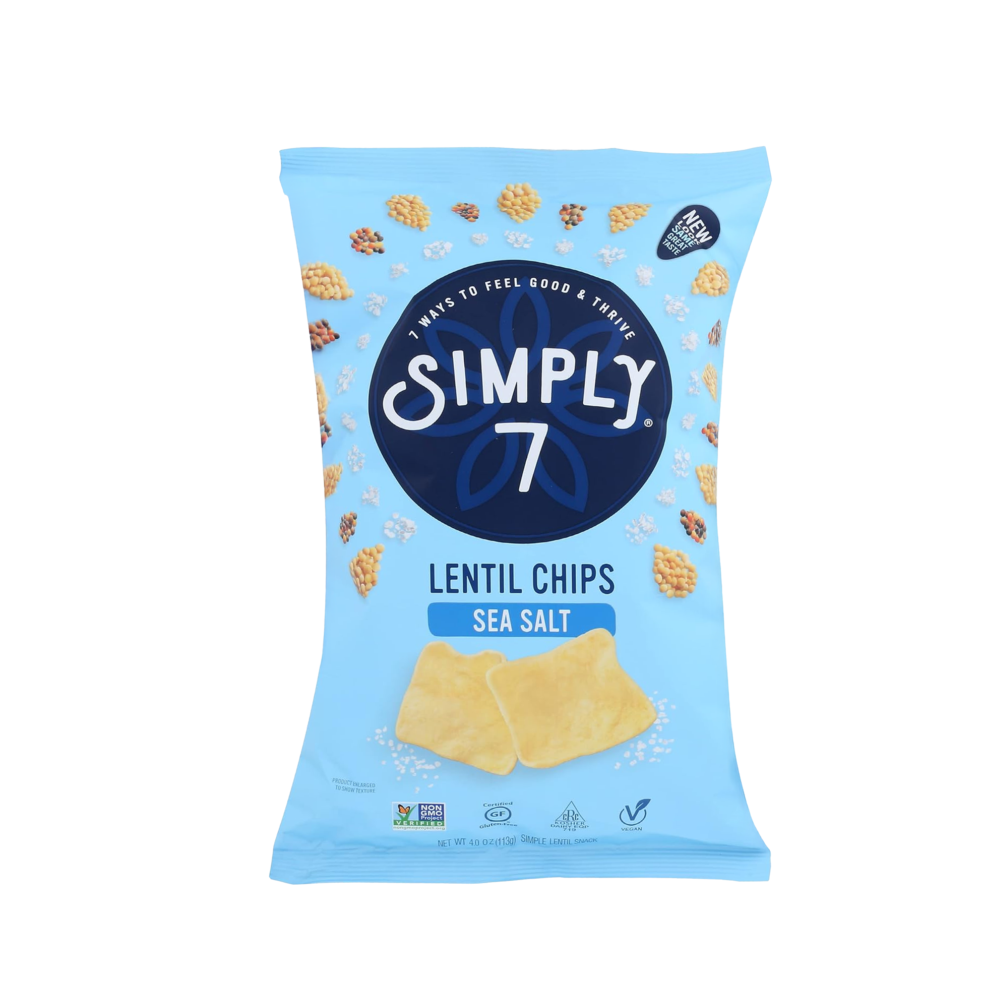 Simply 7 Chips Lentil Sea Salt 3.65 oz