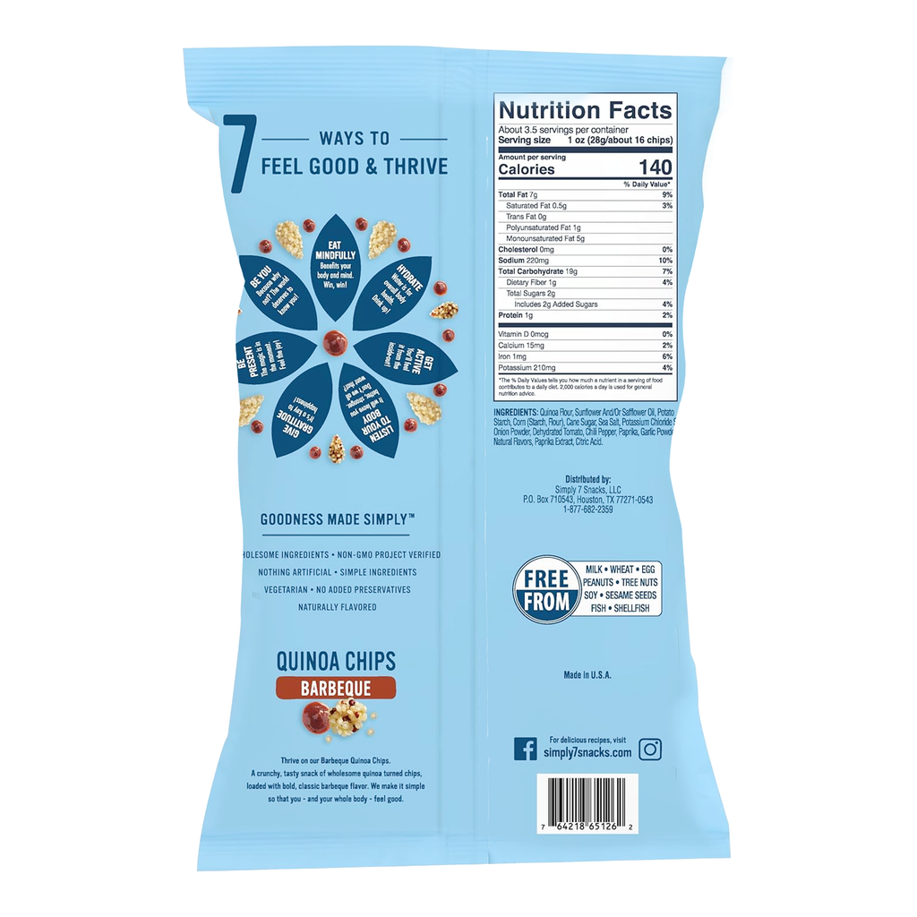 Simply 7 Quinoa Chips Barbeque 2.8 oz