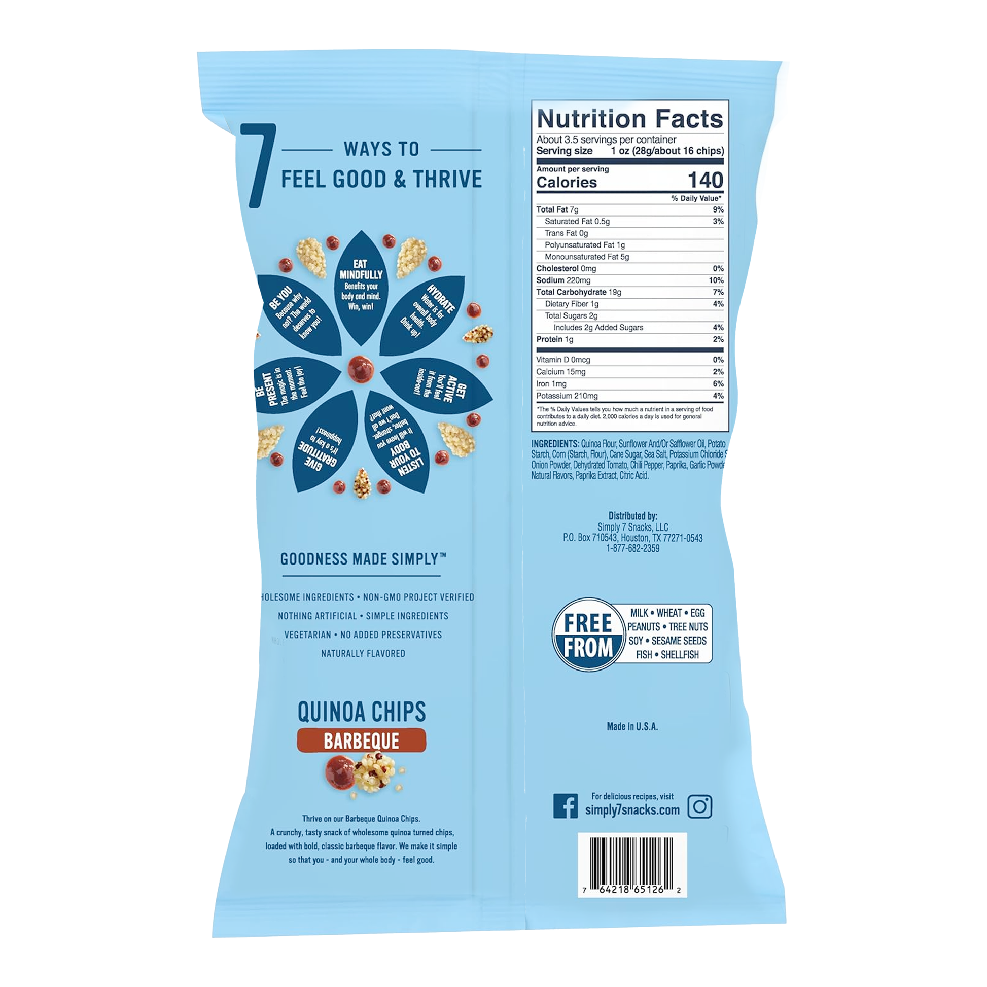 Simply 7 Quinoa Chips Barbeque 2.8 oz