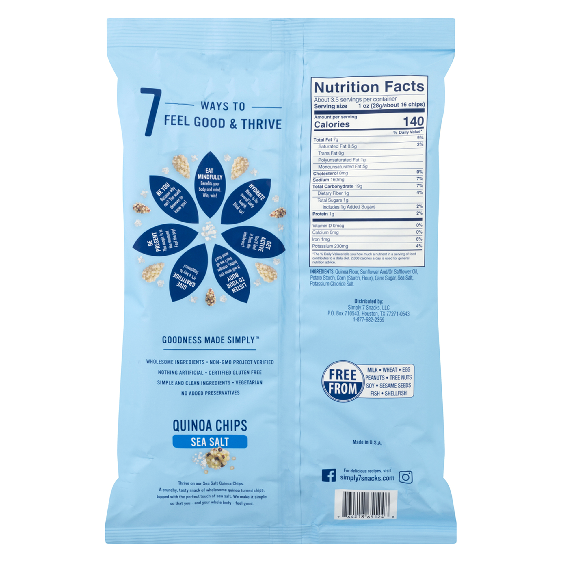 Simply 7 Quinoa Chips Sea Salt 2.8 oz