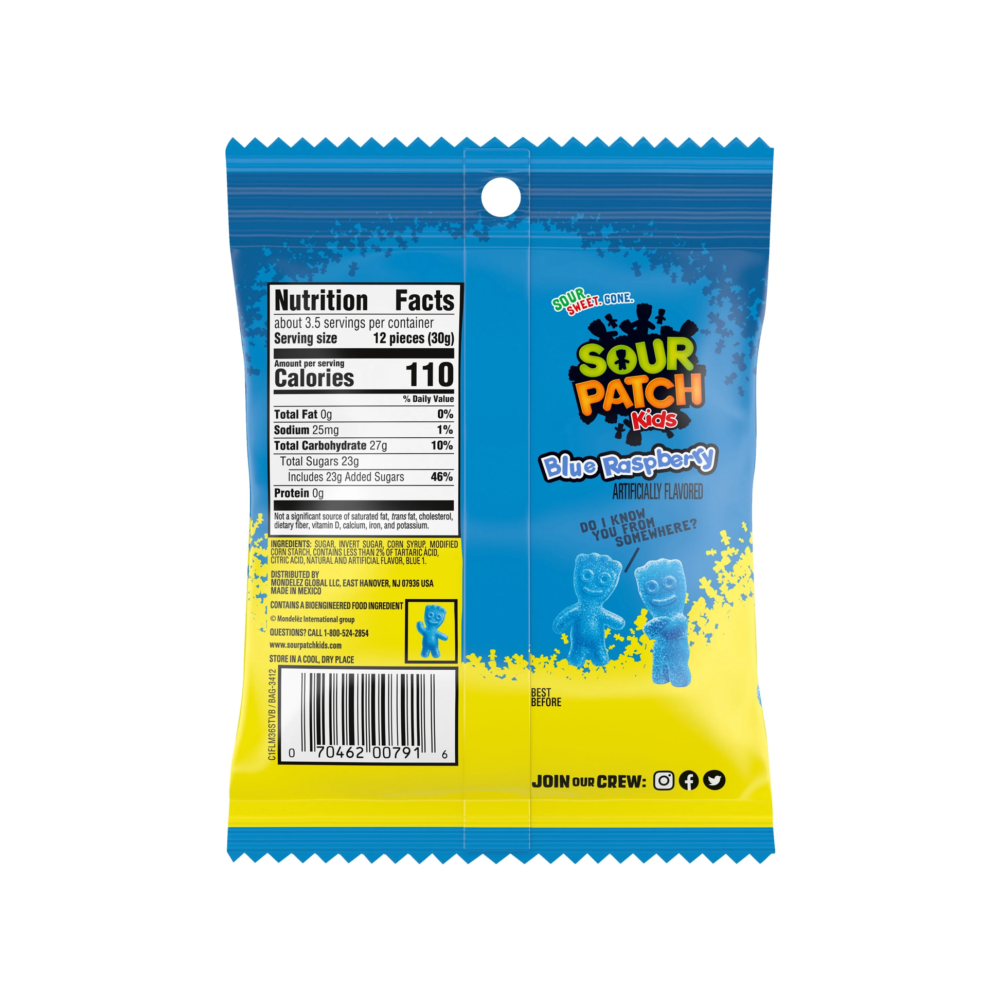 Sour Patch Kids Blue Raspberry 3.6 oz - Bag