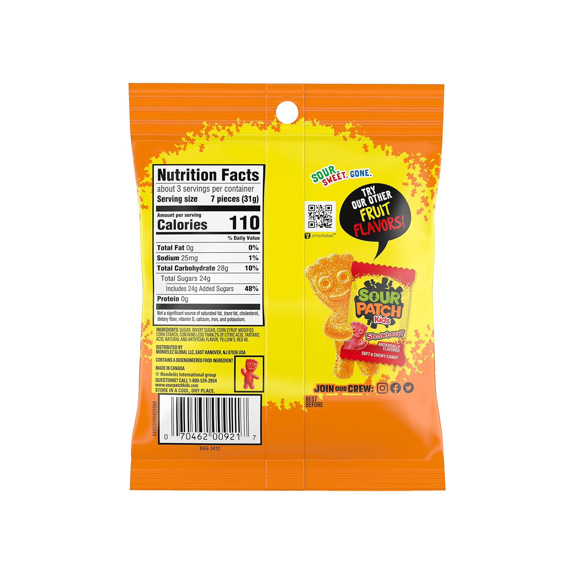Sour Patch Kids Peach 3.56 oz