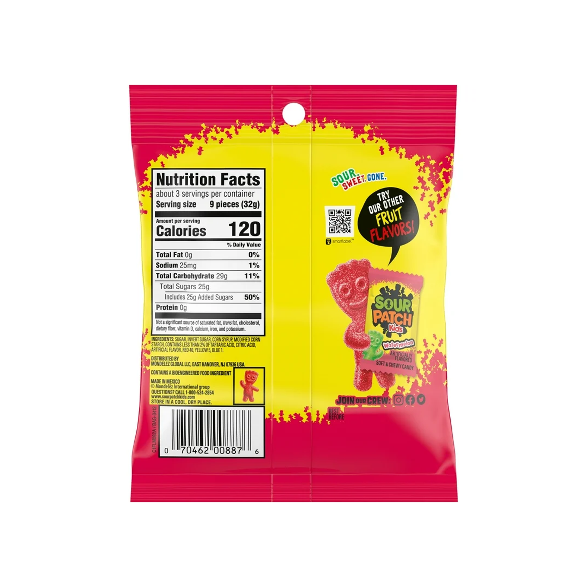 Sour Patch Kids Strawberry 3.6 oz - Bag