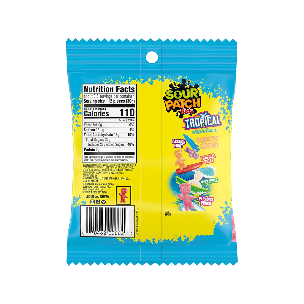 Sour Patch Kids Tropical 3.6 oz - Bag