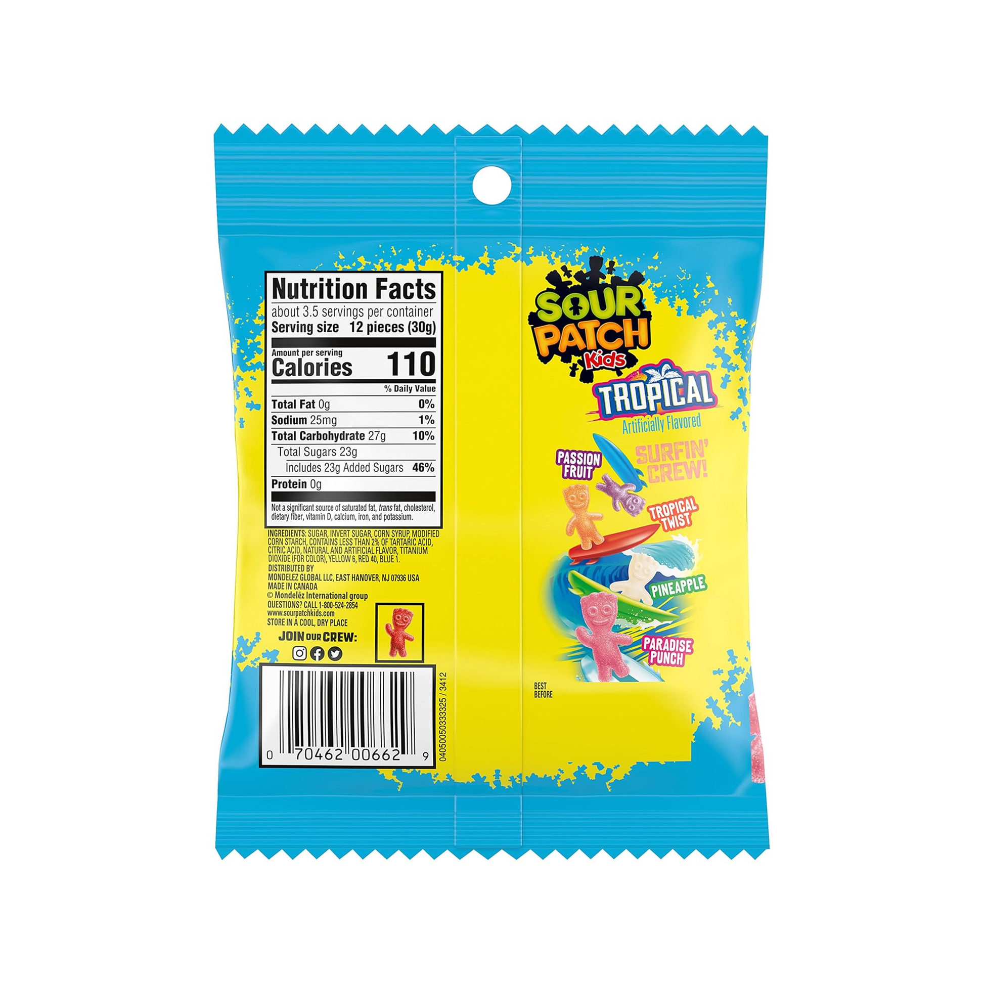 Sour Patch Kids Tropical 3.6 oz - Bag