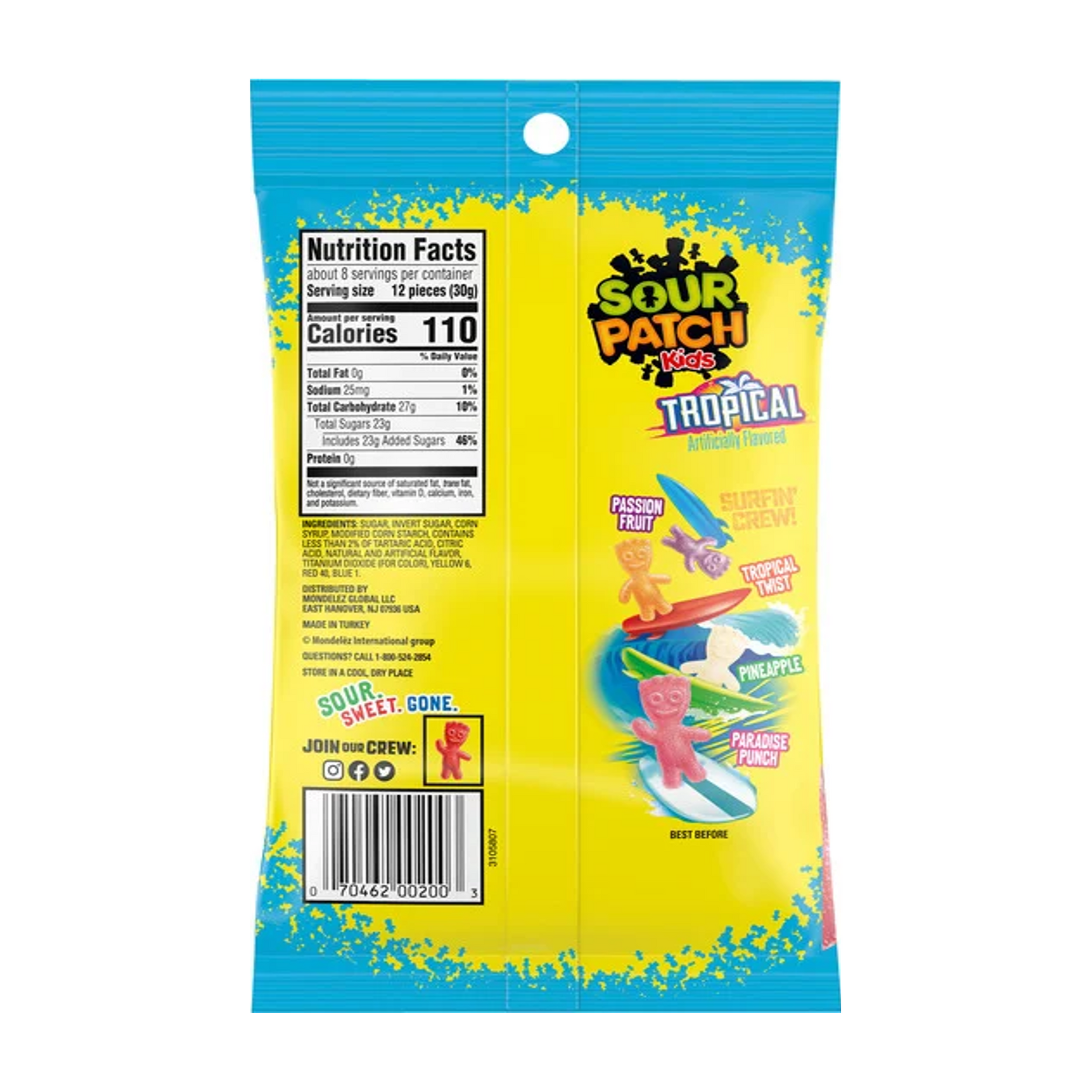 Sour Patch kids Tropical 8 oz