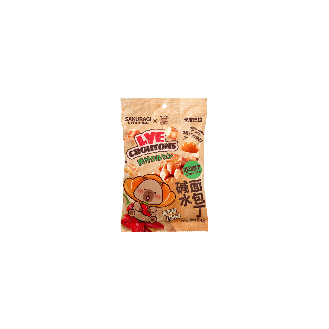 Sakuragi Ryouhinn Capybara Lye Croutons Mexican Chili Flavor 40g