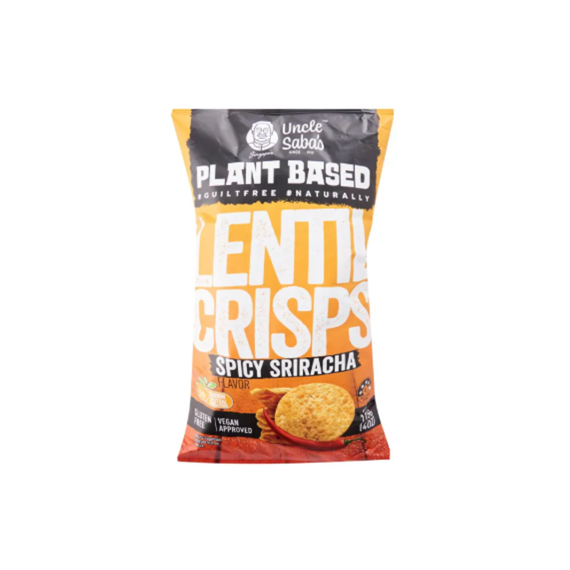 Uncle Saba’s Lentil Crisps Spicy Sriracha 115 g