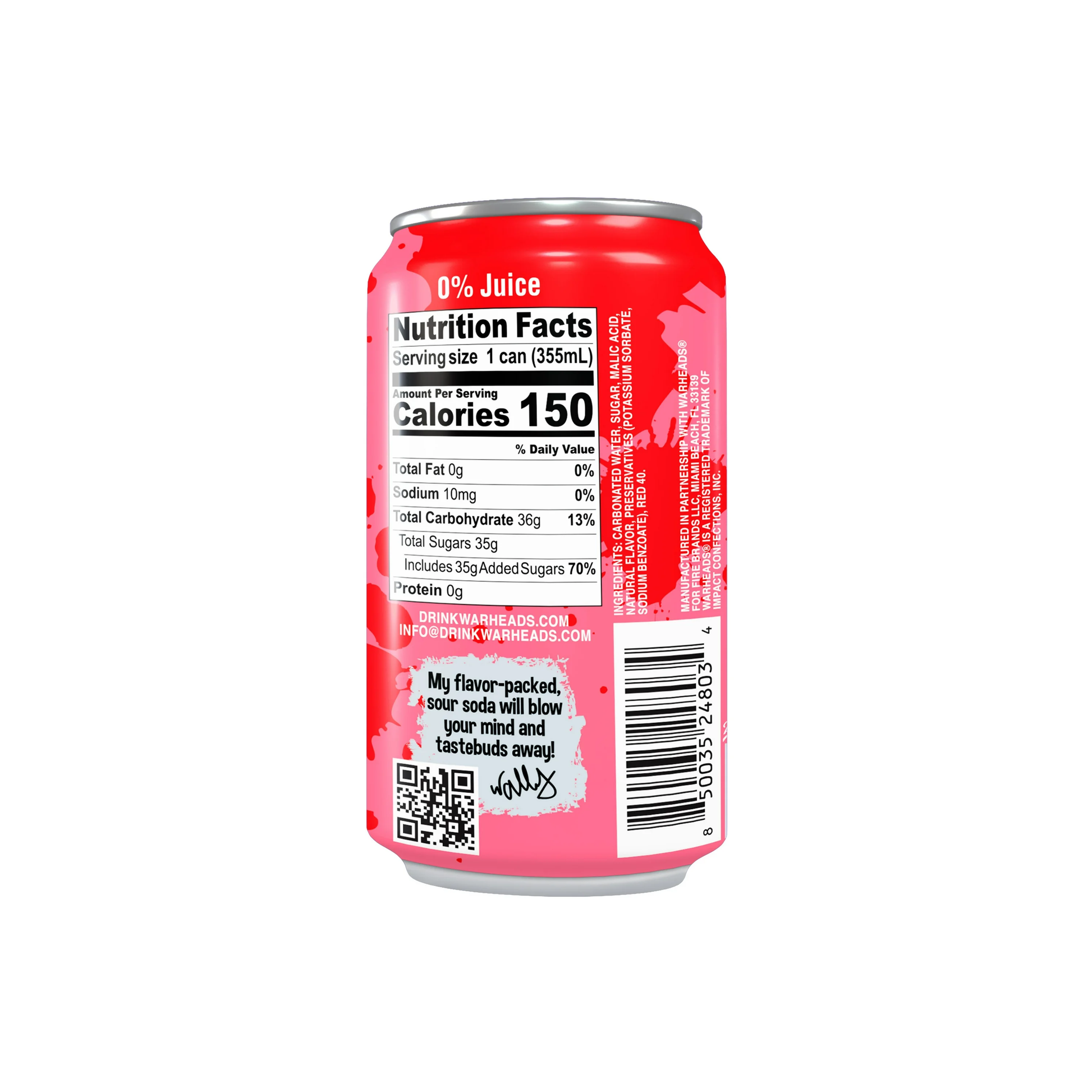 Warheads Soda Black Cherry 12 Oz