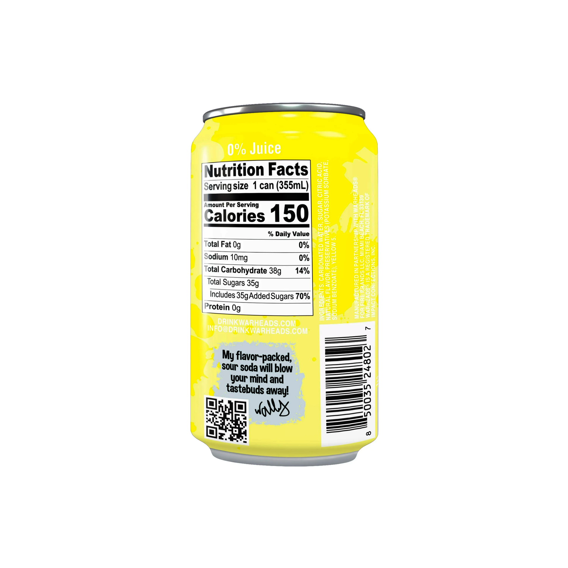 Warheads Soda Sour Lemon 12 fl oz